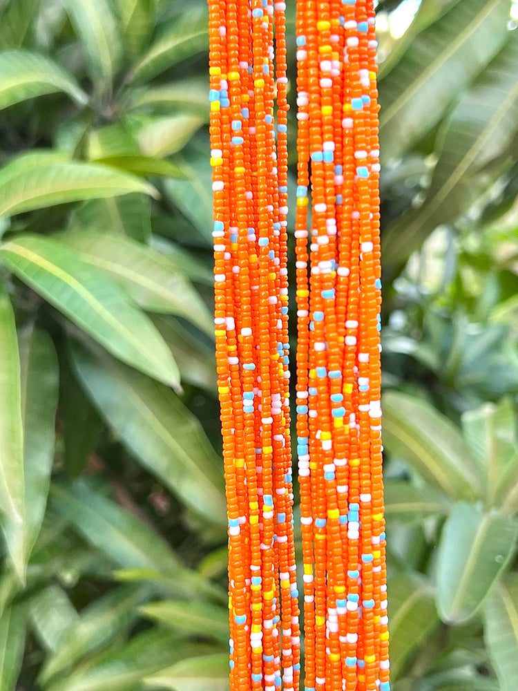 Orange Rainbow Screw On waistbead