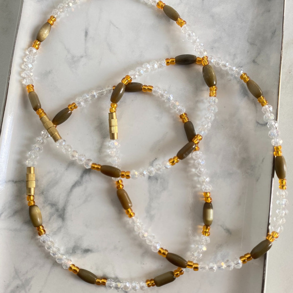 Clear and Gold Sparkle