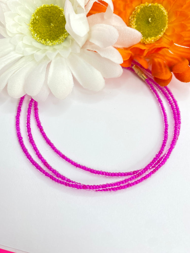 Hot Pink Screw on Anklet