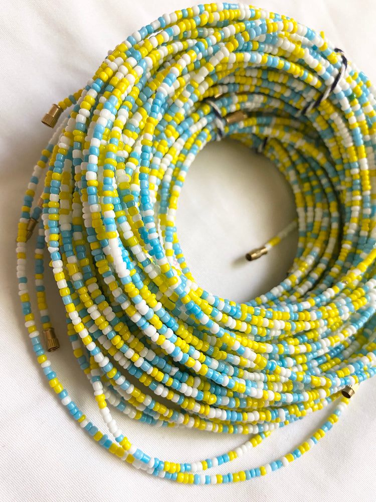 Light blue, White, Yellow