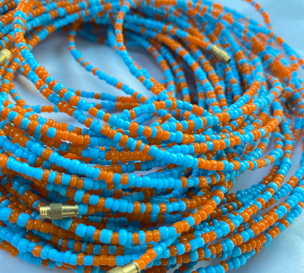 Orange and light blue