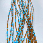 Light blue and brown